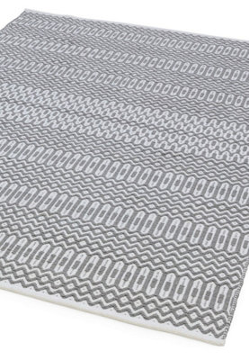 Grey Outdoor Rug, Geometric Stain-Resistant Rug For Patio Decks Garden ...