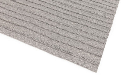 Grey Outdoor Rug, Plain Stain-Resistant Rug For Patio Decks Garden Utility, 2mm Modern Outdoor Area Rug-200cm X 290cm