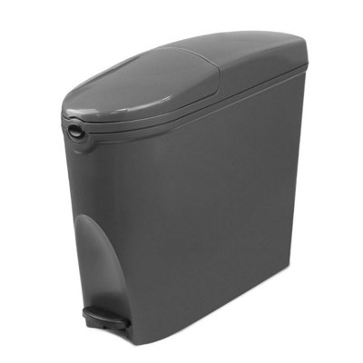 Grey Pedal Operated Sanitary Bin 20L
