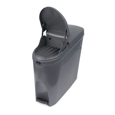 Grey Pedal Operated Sanitary Bin 20L - 4
