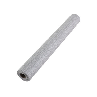 Grey Peel and Stick Linen Textured Plain Effect Wallpaper Thick Vinyl Embossed Film Wallpaper Roll 0.45m x 10m