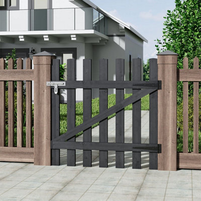 Grey Pine Garden Gate Waterproof, Corrosion Resistant with Secure Latch ...