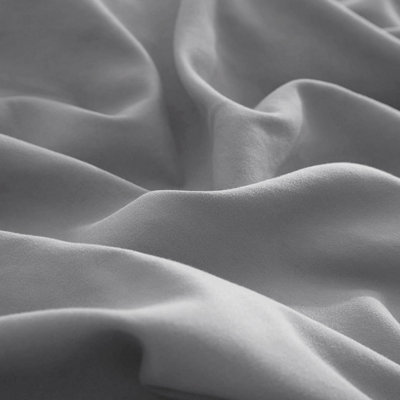 Grey Plain Fitted Sheet Soft Anti Allergy Single Super King Size 40cm Extra Deep Bed Sheets