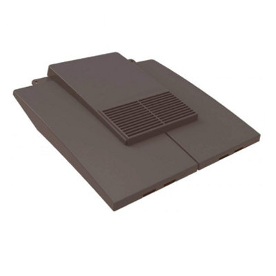 Grey Plain In Line Roof Tile Vent & Pipe Adaptor / for concrete and clay Tiles