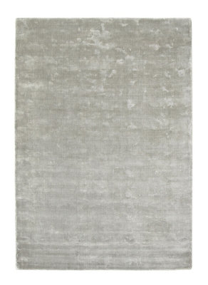 Grey Plain Rug, 20mm Thick Easy to Clean Rug, Handmade Modern Rug for Bedroom, Living Room, & Dining Room-160cm X 230cm