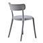 Grey Plastic Bistro Dining Chair