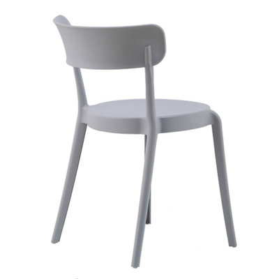 Grey Plastic Bistro Dining Chair