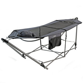 Grey Portable Hammock With Pillow
