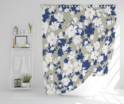 Grey, Purple & White Flowers (Shower Curtain) / Default Title Price Comparisons | Compare The Build
