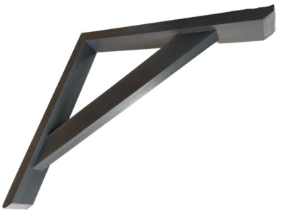 Grey Recycled Plastic Wood Effect Porch Gallows Bracket 500mm x 500mm