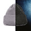 Grey Reflective Beanie Hat - Warm High Visibility Adults Knitted Winter Hat for Walks, Bike Rides, Camping, Fishing & More