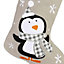 Grey Reindeer Xmas Tree Decoration Christmas Gift Bag Christmas Stocking