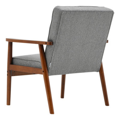 Graphite Grey Modern Classic Upholstered Accent Arm Chair Club Chair main image 1
