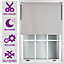 Grey Roller Blind with Triple Round Eyelet Design and Metal Fittings - Made to Measure Blackout Blinds, (W)120cm x (L)210cm