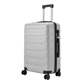 Grey Rolling Hardshell Luggage Travel Suitcase, 24"
