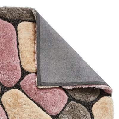 Grey/Rose Handmade Easy to clean Rug for Dining Room Bed Room and Living Room-150cm X 230cm