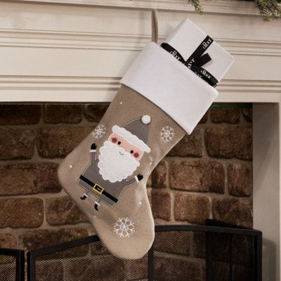 Grey Santa Claus Xmas Tree Decoration Christmas Gift Bag Christmas Stocking
