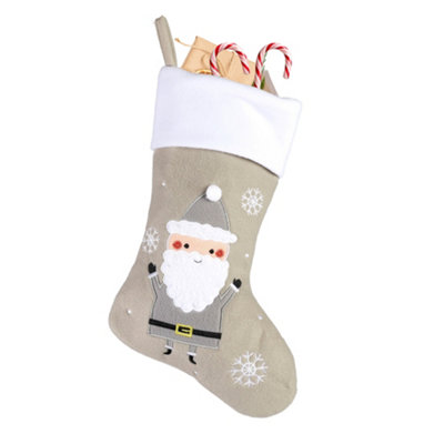 Grey Santa Claus Xmas Tree Decoration Christmas Gift Bag Christmas Stocking