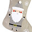 Grey Santa Claus Xmas Tree Decoration Christmas Gift Bag Christmas Stocking