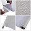 Grey Self Adhesive Plain Effect Wallpaper Sackcloth Effect PVC Wallpaper Roll 4.5m²