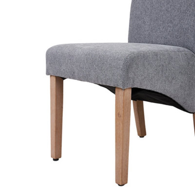 Grey Set of 2 Upholstered Dining Chairs 102cm(H)