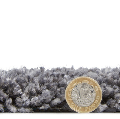 Grey Shaggy Kilim Moroccan Chequered Modern Rug for Living Room Bedroom and Dining Room-200cm X 290cm