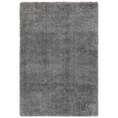 Grey Shaggy Modern Plain Machine Made Rug for Living Room Bedroom and Dining Room-120cm X 170cm