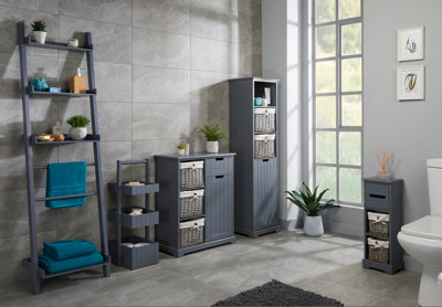 Grey Shaker Design Bathroom Storage Caddy - 3