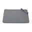 Grey Silicone Dish Drying Mat For Kitchen Counter