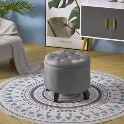 Button tufted on sale storage ottoman