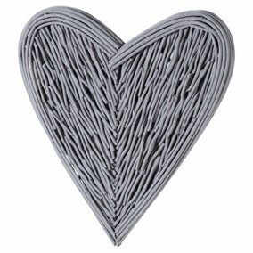 Grey Small Willow Branch Heart - Decorative - L5 x W60 x H70 cm