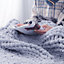 Grey Soft Chenille Blanket Throw Blankets for Bed 1500mm(L)