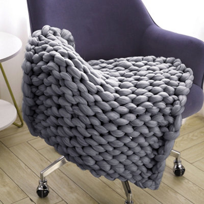 Grey chair throw sale