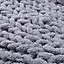 Grey Soft Handwoven Knitted Chenille Blanket for Couch and Bed 120cm L x 100cm W