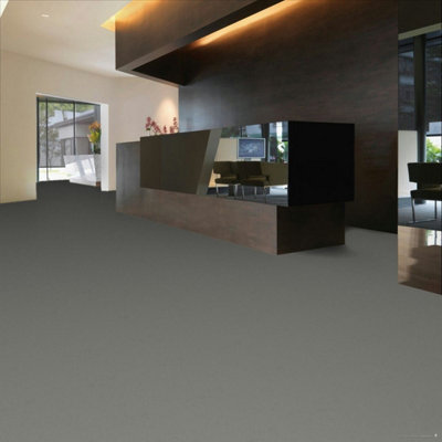 Grey Speckled Effect Anti-Slip Vinyl Flooring For Contract Commercial ...