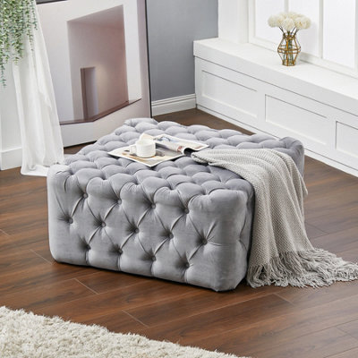 Grey deals pouffe seat