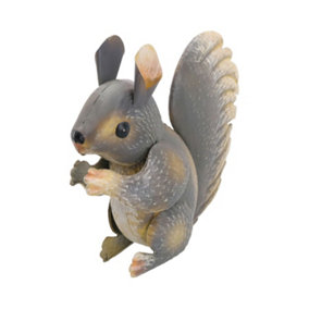 Grey Squirrel Garden Sculpture Ornament Statue Metal Decoration Animal Lawn