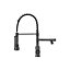 Grey Stainless Steel Kitchen Tap Mixer Tap with Pull Down Spring Spout and Pot Filler