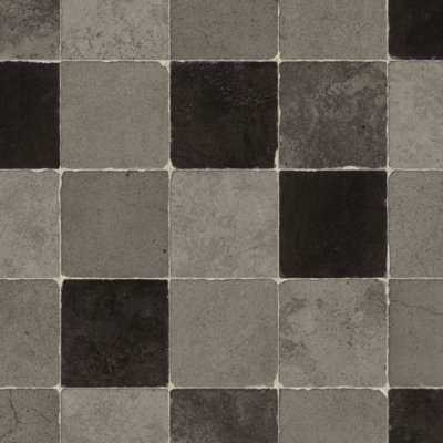 Grey Stone Effect Anti-Slip Vinyl Flooring For LivingRoom, Kitchen, 2.8mm Thick Cushion Backed Vinyl-4m(13'1") X 3m(9'9")-12m² Price Comparisons | Compare The Build