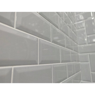 Grey Subway Metro Ceramic Brick Kitchen Splashback Shower Wall Tile ...