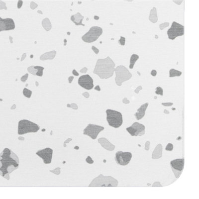 Grey Terrazzo White Stone Non Slip Bath Mat - 4