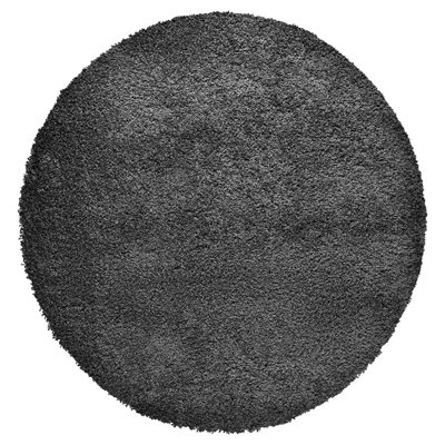 Grey Thick Shaggy Circle Rug - California - 120cm Circle