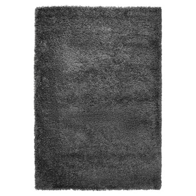 Grey Thick Shaggy Rug - California - 60x110cm (2'x3'7