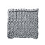 Grey Throw Blanket Chunky Knit Handwoven 60cm L x 60cm W