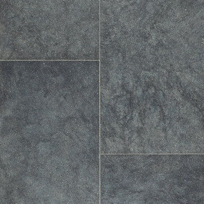 Grey Tile Effect Anti-Slip Vinyl Flooring For DiningRoom LivingRoom, 2mm Cushion Backed Vinyl Sheet -1m(3'3") X 4m(13'1")-4m² Price Comparisons | Compare The Build