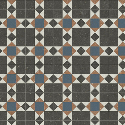 Grey Tile Effect Vinyl Flooring, Contract Commercial Heavy-Duty Vinyl Flooring with 3.5mm Thick-15m(49'2") X 3m(9'9")-45m² Price Comparisons | Compare The Build