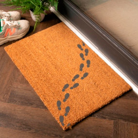 Grey Tiny/Small Footprints Doormat