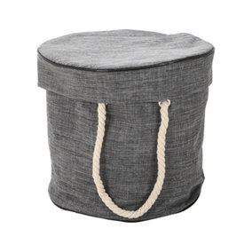 Grey Toy Storage Basket with Play Mat