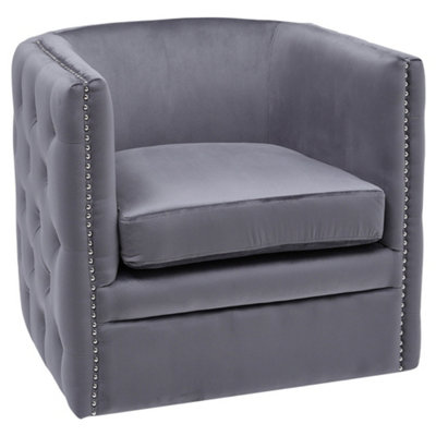 Tufted swivel deals accent chair