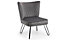 Grey Velvet Chair with Black Hairpin Legs